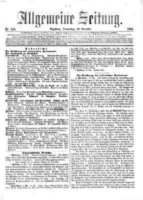 Allgemeine Zeitung Donnerstag 20. Dezember 1866