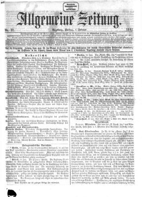 Allgemeine Zeitung Freitag 1. Februar 1867