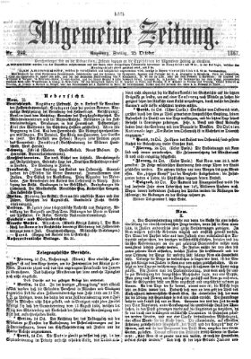 Allgemeine Zeitung Freitag 25. Oktober 1867