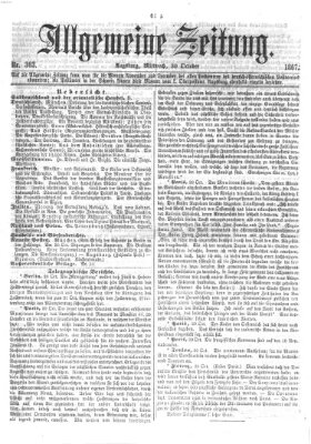 Allgemeine Zeitung Mittwoch 30. Oktober 1867