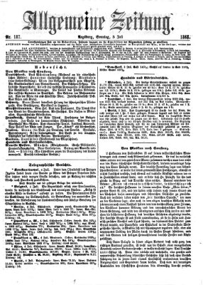 Allgemeine Zeitung Sonntag 5. Juli 1868