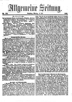 Allgemeine Zeitung Montag 6. Juli 1868