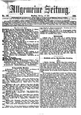 Allgemeine Zeitung Freitag 10. Juli 1868