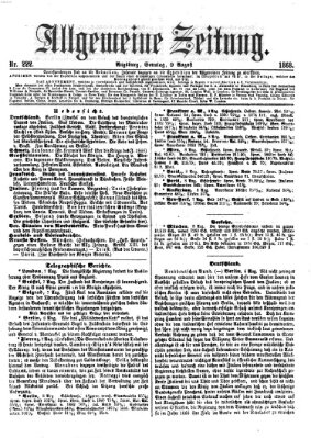Allgemeine Zeitung Sonntag 9. August 1868