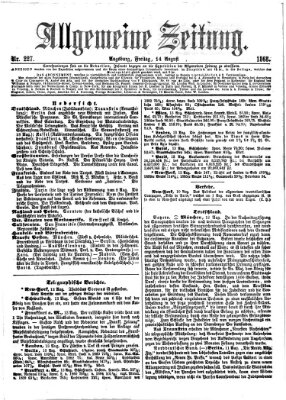 Allgemeine Zeitung Freitag 14. August 1868