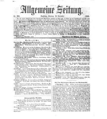 Allgemeine Zeitung Sonntag 20. September 1868