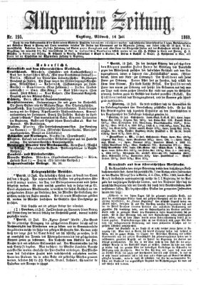 Allgemeine Zeitung Mittwoch 14. Juli 1869
