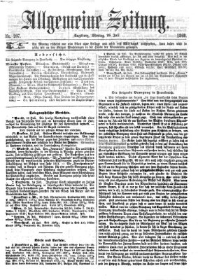 Allgemeine Zeitung Montag 26. Juli 1869