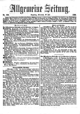 Allgemeine Zeitung Mittwoch 28. Juli 1869