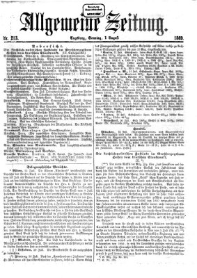Allgemeine Zeitung Sonntag 1. August 1869