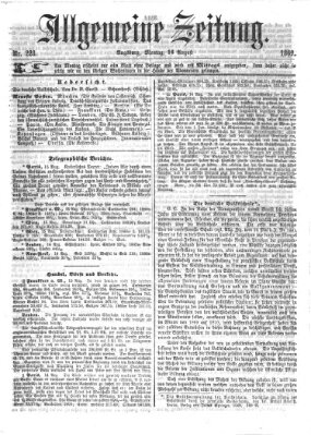 Allgemeine Zeitung Montag 16. August 1869