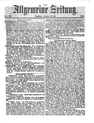 Allgemeine Zeitung Sonntag 24. Juli 1870
