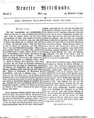 Allgemeine Zeitung Dienstag 23. Januar 1798