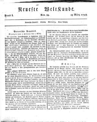 Allgemeine Zeitung Sonntag 25. März 1798