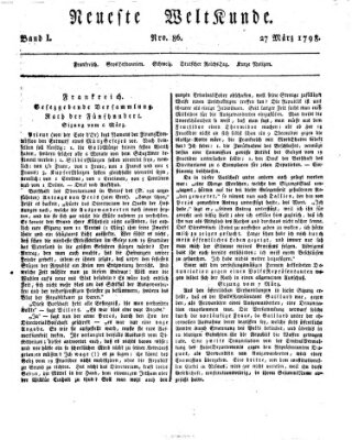 Allgemeine Zeitung Dienstag 27. März 1798
