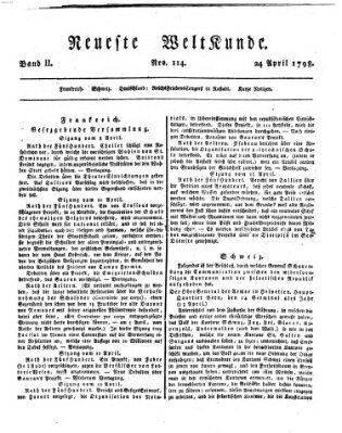 Allgemeine Zeitung Dienstag 24. April 1798