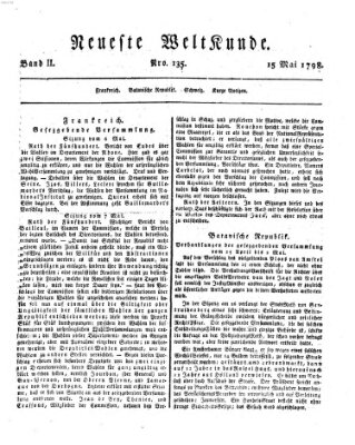 Allgemeine Zeitung Dienstag 15. Mai 1798
