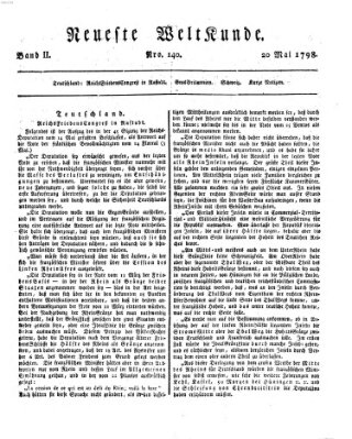 Allgemeine Zeitung Sonntag 20. Mai 1798