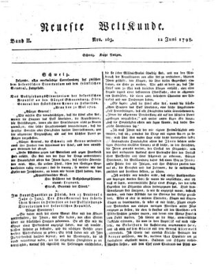 Allgemeine Zeitung Dienstag 12. Juni 1798