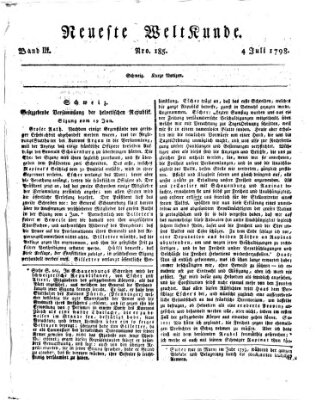 Allgemeine Zeitung Mittwoch 4. Juli 1798