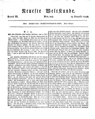 Allgemeine Zeitung Montag 13. August 1798