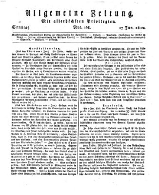Allgemeine Zeitung Sonntag 17. Juni 1810