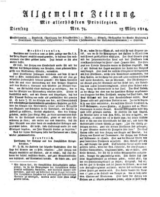 Allgemeine Zeitung Dienstag 15. März 1814
