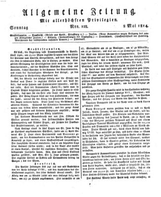 Allgemeine Zeitung Sonntag 8. Mai 1814