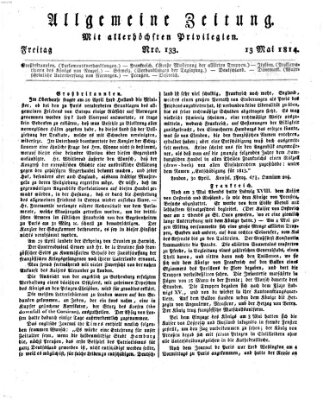 Allgemeine Zeitung Freitag 13. Mai 1814