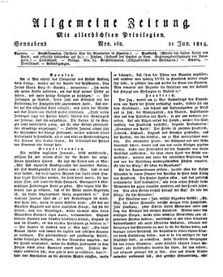 Allgemeine Zeitung Samstag 11. Juni 1814
