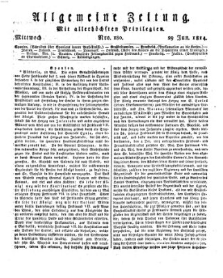Allgemeine Zeitung Mittwoch 29. Juni 1814