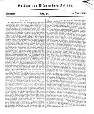 Allgemeine Zeitung Mittwoch 29. Juni 1814