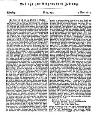 Allgemeine Zeitung Dienstag 8. November 1814