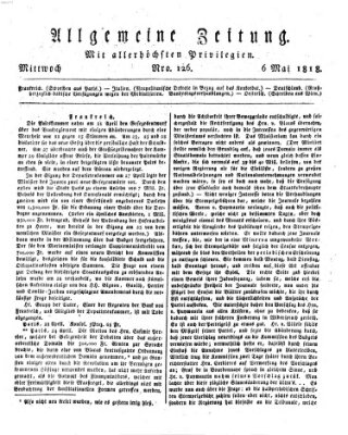 Allgemeine Zeitung Mittwoch 6. Mai 1818