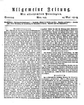 Allgemeine Zeitung Sonntag 24. Mai 1818
