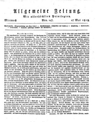 Allgemeine Zeitung Mittwoch 27. Mai 1818