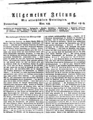 Allgemeine Zeitung Donnerstag 28. Mai 1818