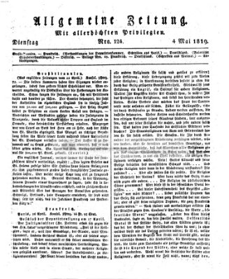Allgemeine Zeitung Dienstag 4. Mai 1819