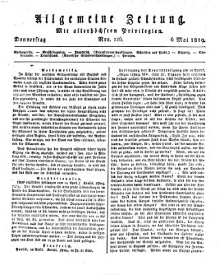 Allgemeine Zeitung Donnerstag 6. Mai 1819