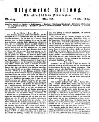 Allgemeine Zeitung Montag 17. Mai 1819