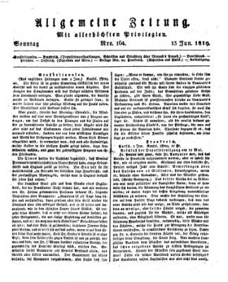 Allgemeine Zeitung Sonntag 13. Juni 1819
