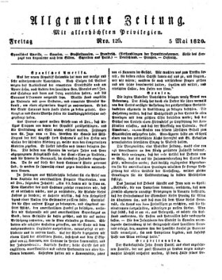 Allgemeine Zeitung Freitag 5. Mai 1820