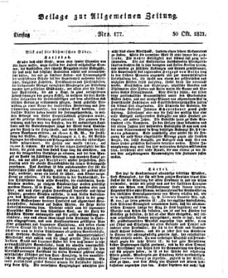 Allgemeine Zeitung Dienstag 30. Oktober 1821