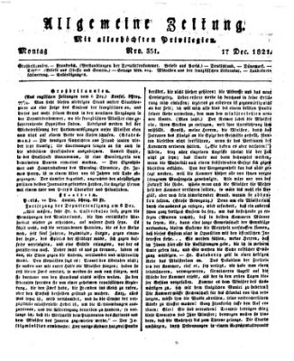 Allgemeine Zeitung Montag 17. Dezember 1821