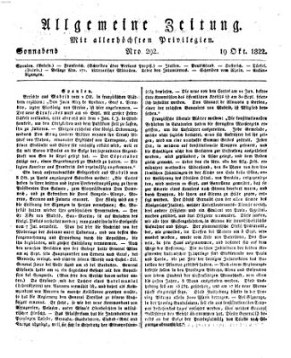 Allgemeine Zeitung Samstag 19. Oktober 1822
