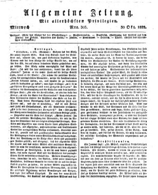 Allgemeine Zeitung Mittwoch 30. Oktober 1822