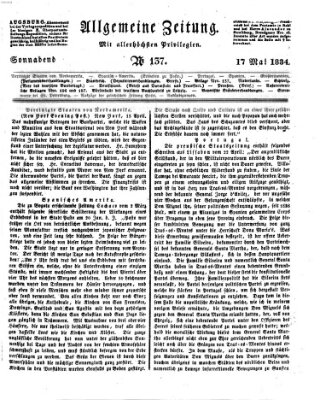 Allgemeine Zeitung Samstag 17. Mai 1834