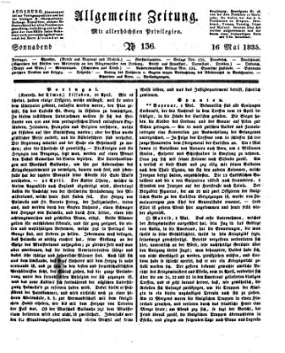 Allgemeine Zeitung Samstag 16. Mai 1835
