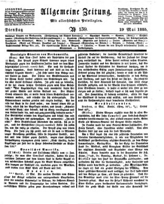 Allgemeine Zeitung Dienstag 19. Mai 1835