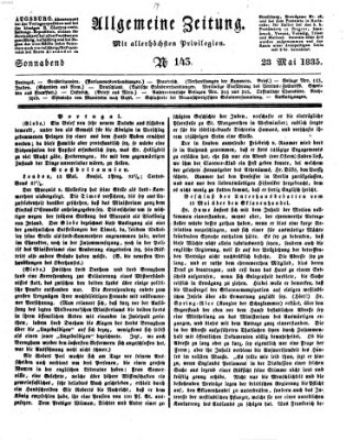 Allgemeine Zeitung Samstag 23. Mai 1835